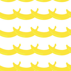 Banana border seamless pattern retro style. Wrapping paper, gift card, poster, banner design, perfect for creating borders. Home decor, modern textile print. Seamless Vector illustration