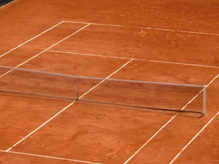 Court de tennis en terre battue, à Roland Garros, Paris (France) © Florence Piot