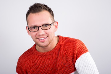 Handsome man in spectacles, portrait