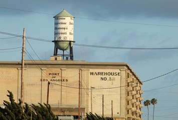 Historic Warehouse and Tower at the Port of Los Angeles, California