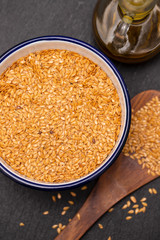 seeds linen with oil