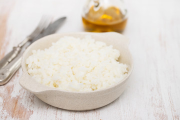 Obraz na płótnie Canvas boiled rice in bowl