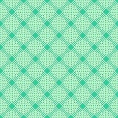 Vector ornamental seamless pattern. Seamless pattern on fabric texture. Home textile in shades of green