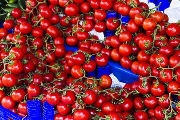 sweet cherry tomatoes at the turkish street bazaar