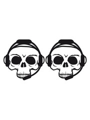 team 2 freunde paar totenkopf headset kopfhörer skull skelett tot tod schädel gestorben monster zocken spielen pro gamer headset