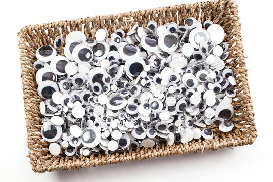 Googly eyes. Kids art and craft fun face making accessory