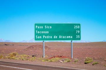 Chilean road sign,Chile