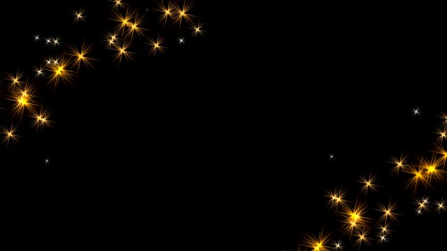 Magic ward border on black background, with copy space