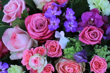 Mixed purple pink bouquet