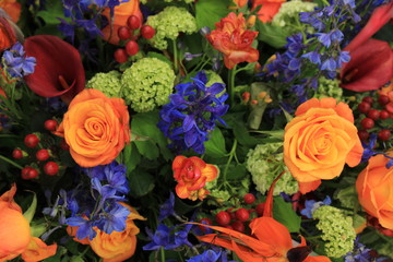 Colorful wedding flowers
