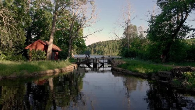 Drone footage from an old stone chanal only a couple of minutes from my home on a really tranquil summer evening