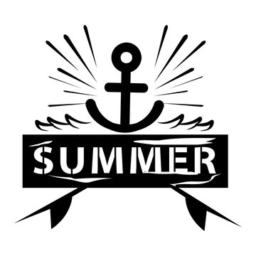 Illustration design icon of summer