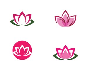 Fototapeta na wymiar Lotus flowers design logo Template
