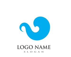 Fototapeta premium Water Wave symbol and icon Logo Template