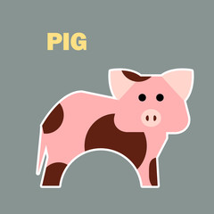 Farm animal pig simple