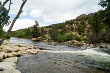 Arkansas River rapids in Buena Vista, Colorado, USA