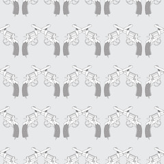 Seamless background with revolvers