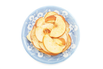 Dried pear on white background 