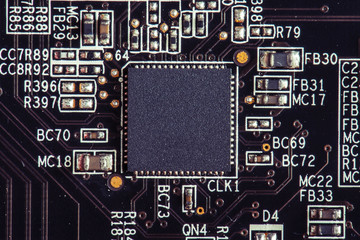 microprocessor chip in circuit motherboard computer