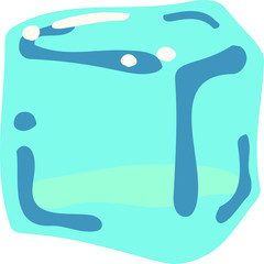 Obraz premium Blued Melted Ice illustration