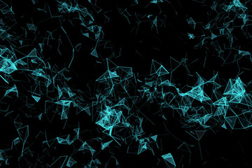 abstract polygonal space with dot and line connection for use as technology or science background