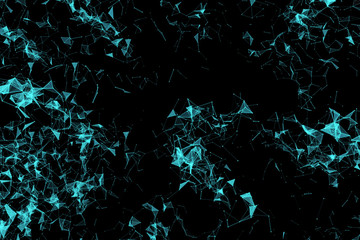 abstract polygonal space with dot and line connection for use as technology or science background