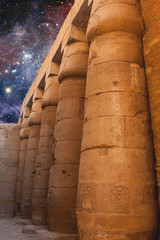 Karnak Temple, The ruins of the temple,  Embossed hieroglyphs on the wall
