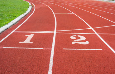 Racetrack for athletics.