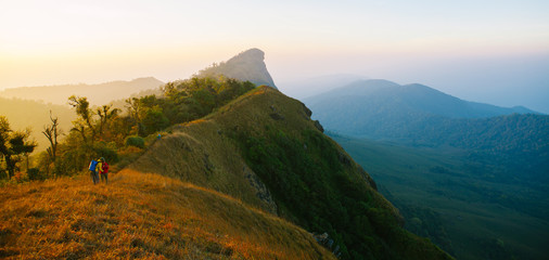 View in the morning at Doi Monjong, Chiangmai, Thailand