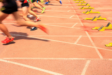 Sports meeting, the athlete sprint start