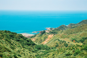 Fototapeta na wymiar Yinyanghai sea and mountain in Jinguashi, Taiwan