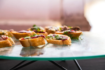 snacks on the table during a party