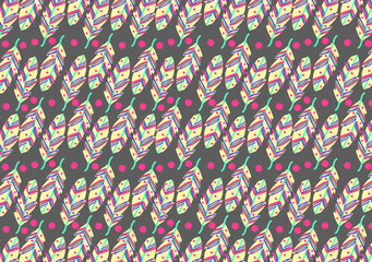 Obraz premium feather pattern background for fabric or textile