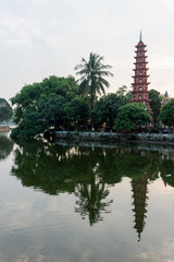 Tran Quoc pagoda is the oldest pagoda in Hanoi, Vietnam