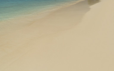 Fototapeta na wymiar Blue Ocean Wave On Sand Beach, Natural Background.