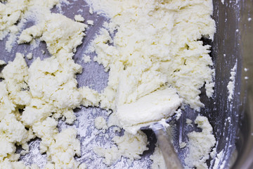 detail shot of traditional turkish dry yogurt