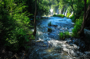 Naklejka na ściany i meble Kravica waterfalls, Studenci, Bosnia and Herzegovina. Summer 2018