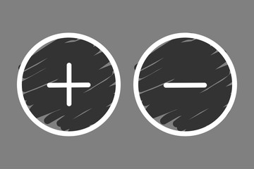 Fototapeta premium Plus and minus button icon