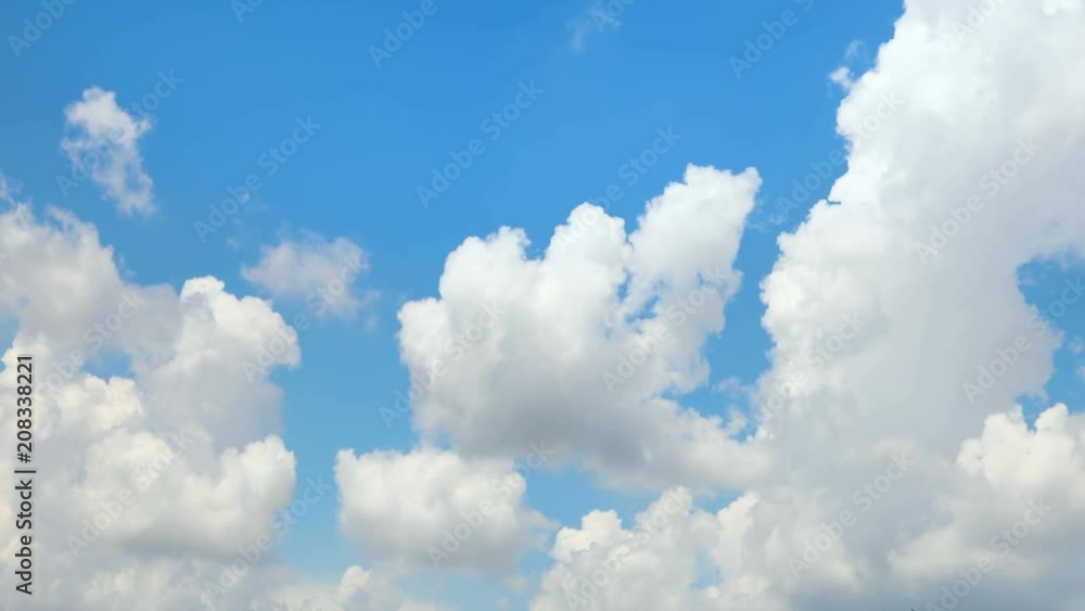 Wall mural lofty clouds loop - 60 second looping footage with time lapse feel