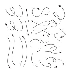 Hand drawn vector arrows 