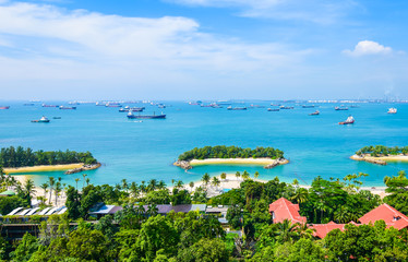 Bay and beach of Sentosa Island, Singapore © Nancy Pauwels