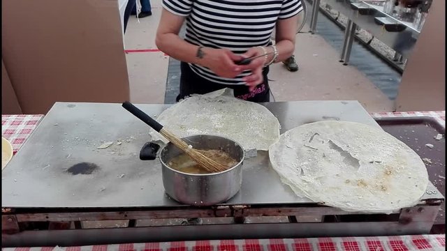 cooking borlenghi. typical italian food