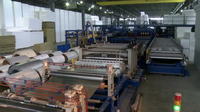 Sandwich panel production plant video