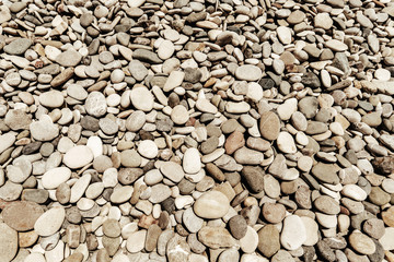 Many Stones on the beach