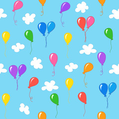 Balloons seamless pattern