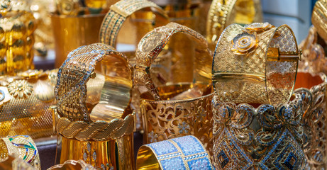 Naklejka premium Złoty Suk w Dubaju, Zjednoczone Emiraty Arabskie