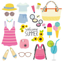 Vector of summer fashion illustration