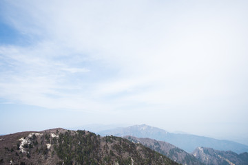 Fototapeta na wymiar breath taking scenery of Mount Gozaisho Nagoya, Japan