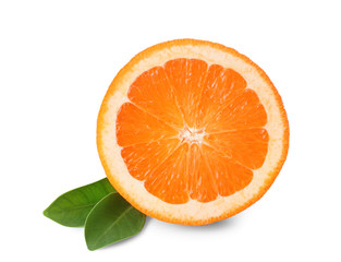 Fresh citrus fruit on white background