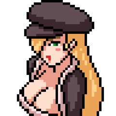 vector pixel art anime gil